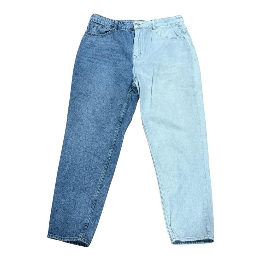 Refuge Denim Jeans Womens 13 Two Tone Blue Colorblock Mom High Rise Tapered